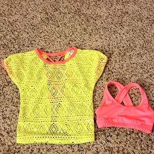 Summer kids shirt with bra
